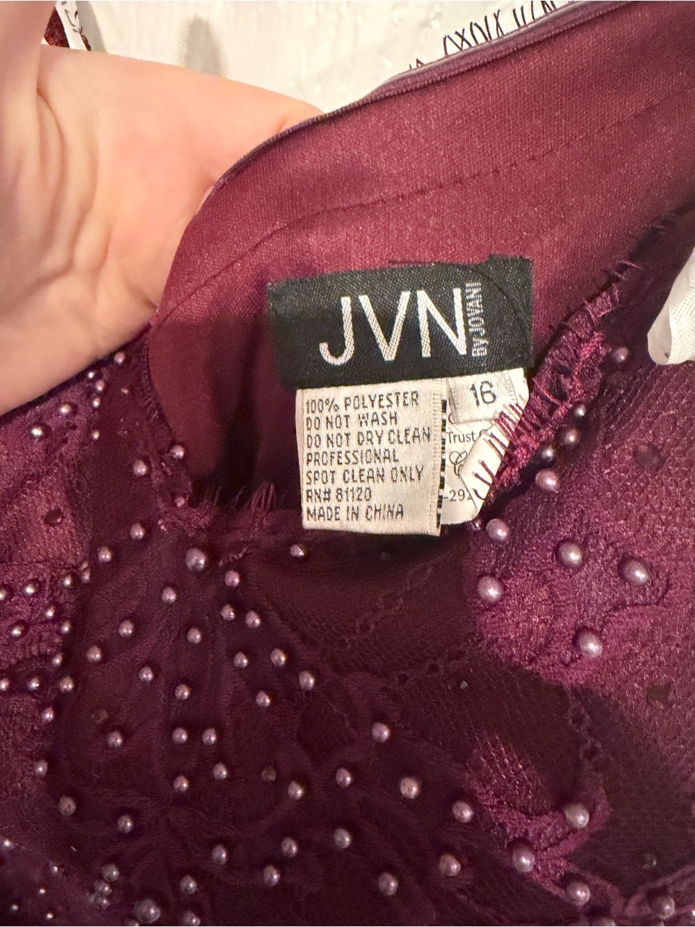 JVN Prom by Jovani NWT off the shoulder dress size 16 - Picture 5 of 8